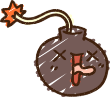 desenho de giz bomba louca png