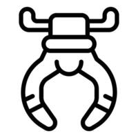Robot hand toy icon outline vector. Game arcade vector