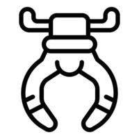 Robot hand toy icon outline vector. Game arcade vector