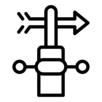 Magnetic indicator icon outline vector. Rotation device vector