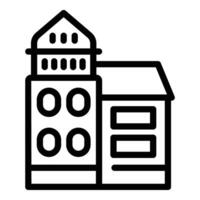 Heraldic house icon outline vector. Swiss bern city vector