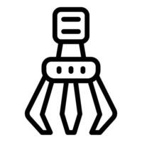 Grabber hand icon outline vector. Robot fun game vector