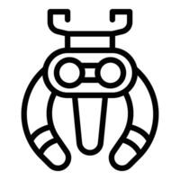 Play element crane icon outline vector. Game arcade vector