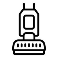 Floor sanitizing machine icon outline vector. Scouring surface staff vector