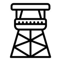 Help beach tower icon outline vector. Impact ship wreck vector