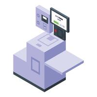 Payment scanner icon isometric vector. Device space vector