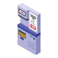 Terminal cash icon isometric vector. Modern payment vector
