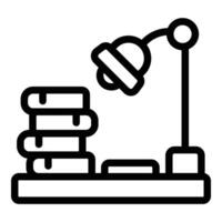 Daily book reading icon outline vector. Home office vector