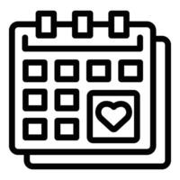 Holy calendar icon outline vector. Scripture catholic vector