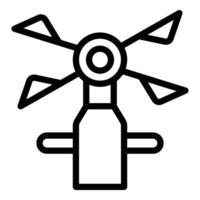 Fan spin vane icon outline vector. Rotation device vector