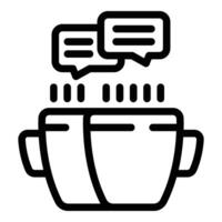 Daily morning coffee icon outline vector. Cups drinks vector