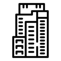 Warsaw skyline icon outline vector. Polish modern architecture vector