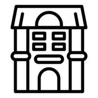 Warsaw traditional house icon outline vector. National historical heritage vector