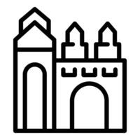 Belvedere palace icon outline vector. Viennese architecture vector