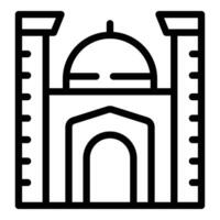 Vienna cultural hub icon outline vector. Iconic historical buildings vector