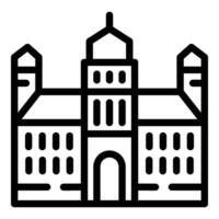 Warsaw cathedral icon outline vector. Famous tourism attractions vector