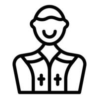 Catholic cleric icon outline vector. Priest man vector