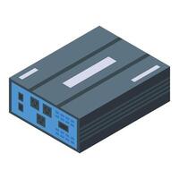 Cell meter inverter icon isometric vector. Source portable vector