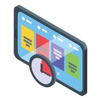 Web data safe icon isometric vector. Control lesson vector