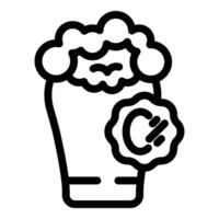 Free boozy beer mug icon outline vector. Refreshment brewery drink vector