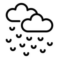 Winter snow clouds icon outline vector. Children vacation vector