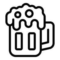 Tavern draft beer mug icon outline vector. Zero alcohol brew vector