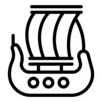 Oslo boat trips icon outline vector. Fjord cruise vector