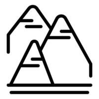 Austrian alps icon outline vector. Alpine Austria destination vector