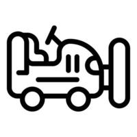 Ice resurfacing machine icon outline vector. Frozen surface cleaning vector