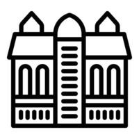 Iconic Vienna building icon outline vector. Viennese architecture vector
