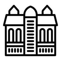 Iconic Vienna building icon outline vector. Viennese architecture vector