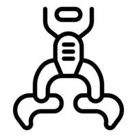 Toy crane game icon outline vector. Device recreation vector
