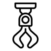 Arcade robotic game icon outline vector. Handle grabber vector
