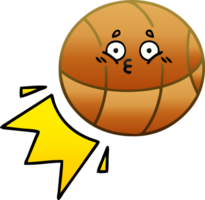 Farbverlauf schattierter Cartoon-Basketball png