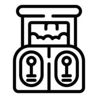 Mechanism grabber icon outline vector. Claw crane game vector