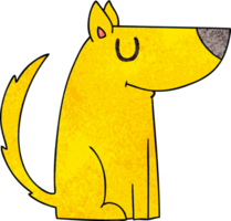 Hand gezeichnet schrullig Karikatur Hund png