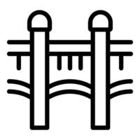 Old bern bridge icon outline vector. Design house flag vector
