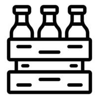 Beer bottles pack icon outline vector. Glassware brew vessels vector