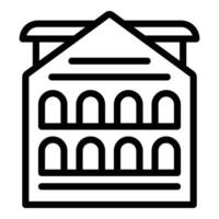 Big house city icon outline vector. Skyline architecture vector