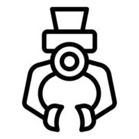 Assembly pack icon outline vector. Machine robotic vector