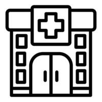 Hospital building icon outline vector. Medicine patient vector