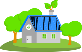 casa colo célula Sol energia limpar \ limpo sustentabilidade vida png