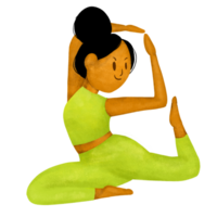 Yoga Karikatur veranschaulichen zeichnen Farbe Charakter Design png