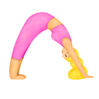 Yoga Karikatur veranschaulichen zeichnen Farbe Charakter Design png