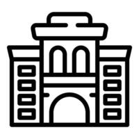 Warsaw historical temple icon outline vector. Poland sightseeing tour vector
