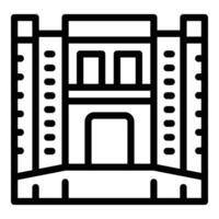 Must visit places in Oslo icon outline vector. Scandinavian metropolis architecture vector