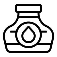 Ink bottle icon outline vector. Writing pigment reservoir vector