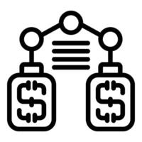 Capital gain value icon outline vector. Business trading income vector