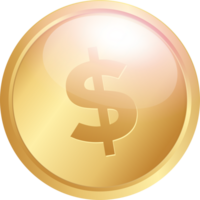 3d gouden munt png