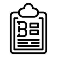 Bitcoin report analysis icon outline vector. Virtual crypto business vector